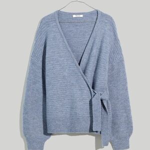 Madewell Blue Wrap Sweater